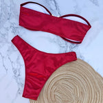 Sexy U Shaped Bandeau Bikinis Sets Mujer Strapless Swimwear Women Gold Swimsuit Bathing Suit Biquinis Brazilian Bikini Swim 2026