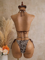 Vintage Pink Mesh Skirt 3 Piece Bikini Set Women Stone Strap Push Up Bra Triangle Swimsuit Holiday Bathing Suit Swimwear 2026