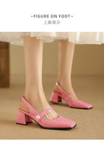 NASBAVI New Summer Leisure Green Women Sandals Comfortable Rubber Sole Fashionable Square Head Shape