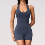 Yoga Jumpsuit Women's Short Tracksuit Yoga Set One-Piece Sportswear Women's Gym Rompers Workout Clothes Fitness Stretch Bodysuit