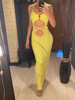New Sexy Halter Tummy Cut Out Crochet Knitted Tunic Beach Cover Up Cover-ups Beach Dress Beach Wear Beachwear Female Women V5454