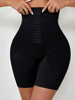 Women's Waist Trainer Buttoned Shorts High Waist Tummy Control Slimming Yoga Trousers Fitness Casual Sports Plus Size Leggings