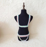 Bikini Crochet 2026 Handmade Knit Patchwork Reversible 2 Piece Swimsuit Women Halter Top Brazilian Bathing Suit Thong Swimwear