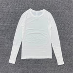 Women's Slim Fit Long Sleeve Yoga Sports Top Breathable Stretch Seamless Pilates Training T-Shirt Fitness Running Shirt T-shirt