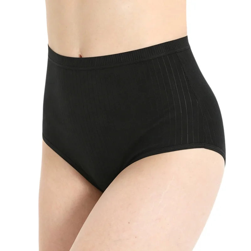 2Pcs/Set Women Cotton Panties High Waist Briefs Breathable Underwear Female Underpants Plus Size Sexy Lingerie S-XXL 8 Colors