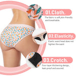 Fruit Print Menstrual Panties Physiological Leakproof Women's Underpants 4-Layer Antibacterial Leak-Proof Female Underpants