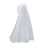 Halloween Ghost Cosplay Costume Cloak Adult Hooded Lace-up Full-Length Sheer Cape with Oversized Hood