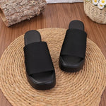 Round Toe Ultra High Slide Women Sandals Summer Fashion Open Toe Wedges Platform Sandals Simple Comfortable Non-slip Ladies Shoe