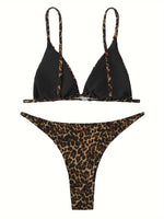 2025 Sexy Leopard Brazilian Bikini Women Swimsuit Female Thong Swimwear Two Pieces Bikini Set Mini Micro Bathing Suit Swim Lady