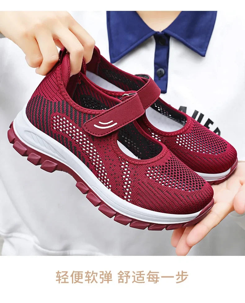 Women Shoes Breathable Vulcanized Shoes Purple Women Sneakers Fashion Breathable Mesh Casual WalkingWomen Work