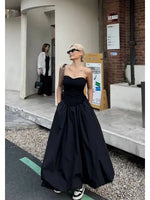 WOMENGAGA New Elastic Waist A-line Half Length Skirt For Women Summer Long Skirt American Girls High Waist Fashion Women A3UB