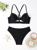 New Leopard Push Up Bikini 2026 Brazilian Biquini High Waist Thong Swimsuit Women Cut Out Bathing Suit Halter Swimwear Monokini