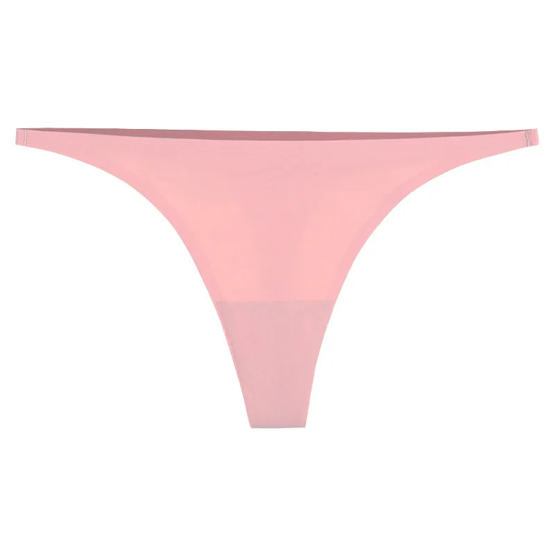 2024 Seamless Panties Ice Silk Seamless Panties For Women Soft Thin Thongs Woman Satin Underwear Female Bikini String Panties