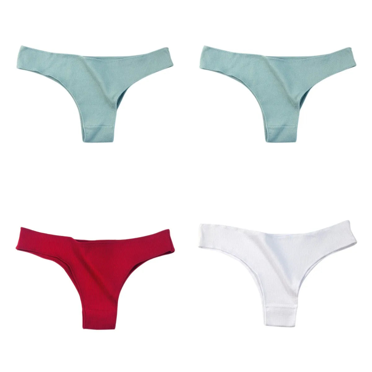 4Pcs/Set Cotton Panties Women Breathable Briefs Soild Underwear Female Underpants Low Waist Brazilian Panty Sexy Lingerie M-XL