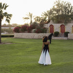Color Matching Spaghetti Strap Dresses Women Sexy Low Cut Slim Slit Long Dress Fashion Party Prom Evening Vestidos Female