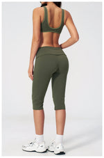 Summer Color Blocked Yoga Sets Women Slim Sports Bra High Waist Pants Fitness Suits Outwear Gym Running Push Up Workout Clothes