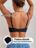 Women A B C D E F Thin Cup Bra Lace Mesh Underwire Brassiere Push‑Up Gather Comfortable Adjustable Strap Everyday Bra