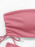 Sexy Bandeau Bikinis 2025 Women Brazilian Swimwear Female Swimsuit Two Pieces Bikini Set Bather Bathing Suits Girls Beach Wear