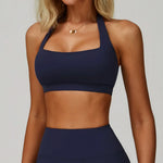 Woman Bra Gym Underwear Yoga Sport Bra Outdoor Jogging Hanging Neck Shoulder Strap Fitness Sports Bra Breathable Sexy Female Top