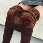 Women Winter Thermal Warm Thick Pantyhose Fluff Lined Stretch Slim Leggings Pants
