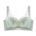 Women's Full Coverage Wire Free Bra Non-Foam Lace Bra Thin Sexy Lace Bra Plus Size 36-46CDE Push Up for Women Thin Latex Bra 46E