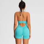 Summer Rompers Sportswear Woman Gym Combi-pants Women Jumpsuits Sport Yoga Clothes Female Fitness Overalls Shorts Bodysuit