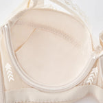 Women's Thin Push-Up Bra Seamless Back Minimizes Side Bulges Uplift Support Underwear Elegant Lace Top Up Bra Autumn New