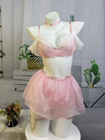Fairy Sexy Lingerie Lace Bra Mini Skirt G-strings 5 Pieces Women's Underwear Fantasy Lingerie Set Romantic Mesh Erotic Lingerie