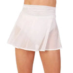Women's Sheer Mesh A Line Mini Skirts High Waist Sheer Swimwear Cover Up Ruched Waist See Through Flowy Chiffon Wrap Mini Skirts