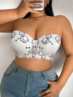 Plus Size Lace Women's Bra BCD Thin Cup Floral Embroidered Push up Bra Side Support Comfortable Underwire Lingerie Bra Women