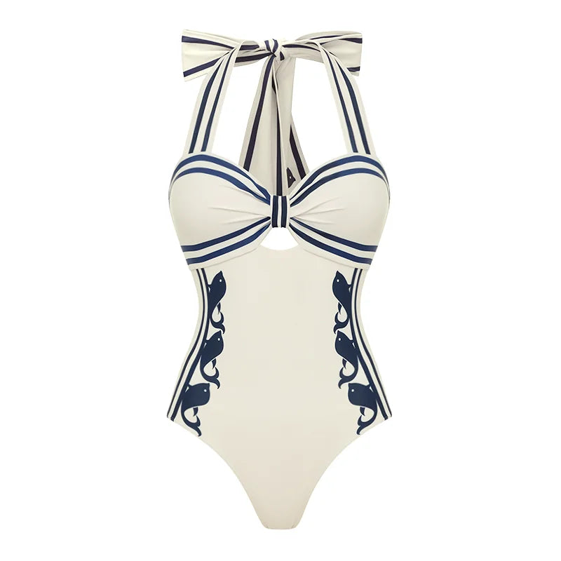 Sexy One Piece Swimsuit With Cover Up Hollow Swimwear Women Off Shoulder Swim Suits Patchwork Bathsuit Belt Bodysuit Beachwear