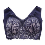 Shockproof Push-up Wireless Yoga Daily Bra Women Bra Wide Shoulder Strap Hollow Out Lace Seamless Thin Anti-exposure Comfort