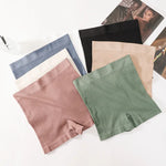 1Pc Women Boyshort Panties Ribbed Seamless Underwear Mide Rise Panties Breathable Safety Short Pants Female Sports Intimates