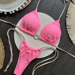 DEKA Brazilian Lover Red Bikini Set Women Thong Ladies Lace-up Swimwear Swim Suit Bathing Suits Bikini Biquini Swimwear