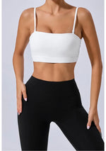 Women Yoga Bra Removable Shoulder Strap Anti-Slip Bra Wrap Chest Dual-Use Sports Yoga Wear Outside Running Fitness Top