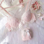 School! MOYISU Japanese Embroidery Bra Set Water Lace Thin Cup Push Up Small Chest Cute Bralette Top Teen Girls AU Summer Sale