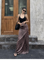 Sexy Leopard Print Half Length Skirt For Women's Summer New High Waist Slim Fashion Long Skirts Sweet Korean Women 2026 New 7KN