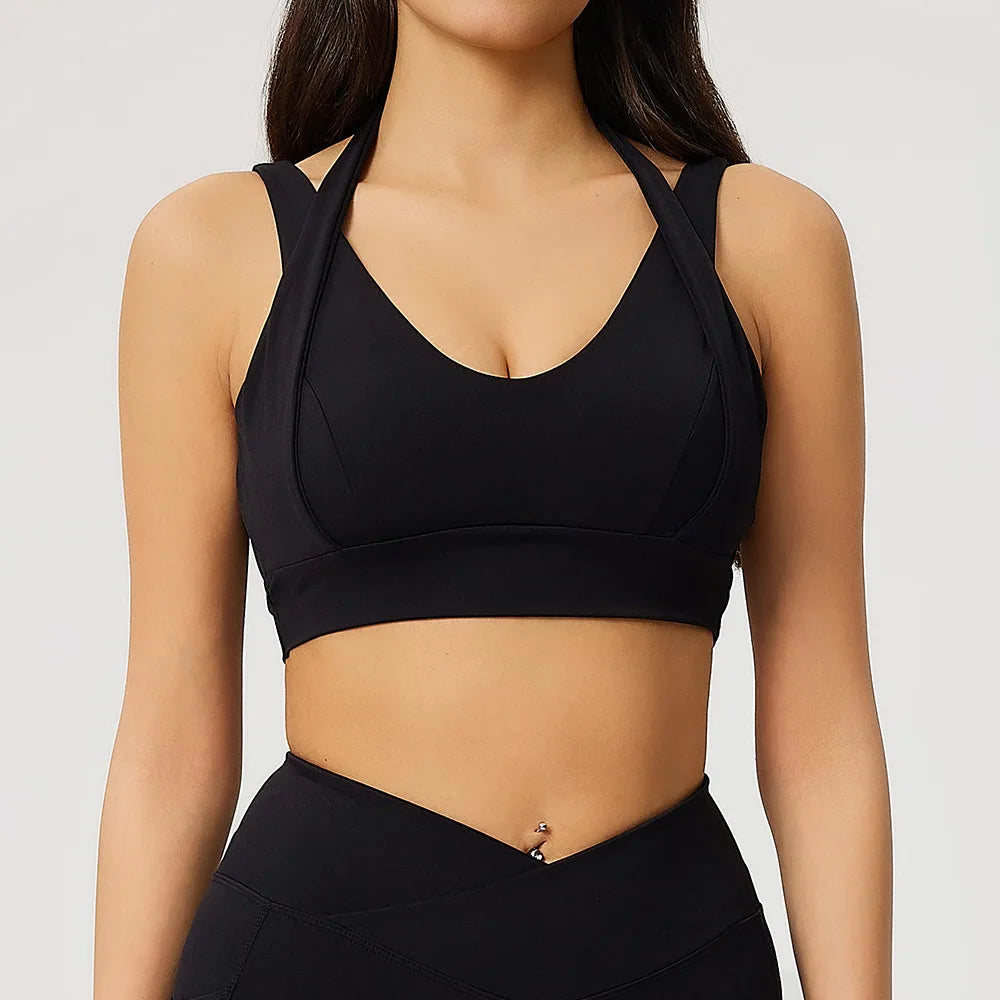 High Strength Gym Top Women Sports Bra Running Back Cross Yoga Bra Breathable Sports Underwear Women Fitness Workout Top Women