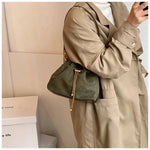 2026 Soft Commuting Crossbody Bags Faux Suede Sewing Hot Sale Bags for WomenThread Solid Color String Women's Handbags