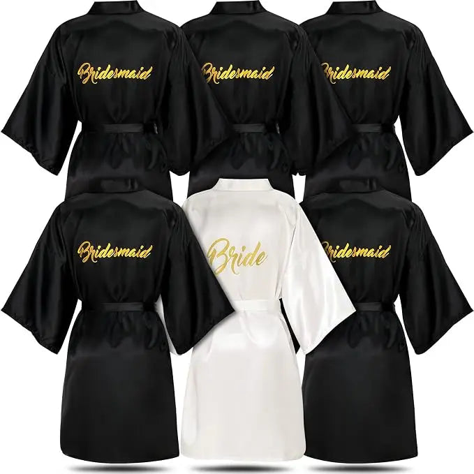 6 Pieces Bridesmaids Robes for Wedding Bridal Robes Matron Maid of Honor Wedding for Bridal Party Gifts