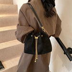 2026 Soft Commuting Crossbody Bags Faux Suede Sewing Hot Sale Bags for WomenThread Solid Color String Women's Handbags
