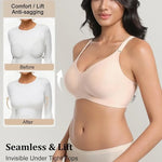 Women's Jelly Seamless Wire-Free Bra Full Cup Thin Mold Soft Support Underwear Plus Size Comfortable High Elasticity Bra