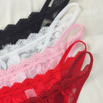 5pcs/pack Low Rise Sexy Lace Women G-string Solid Elegant Floral Panties Sexy Lingerie Comfortable Lady Thongs New Underwear