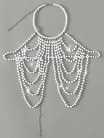 Luxury Pearls Chain Fringe Tassel Bikini Bottom Swim Brief Women Swimwear Female Bather Brazilian Tanga Panties Underwear
