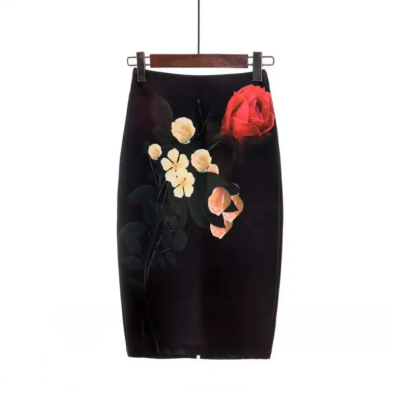 Spring Summer Women Y2K High Waist Midi Pencil Chiffon Skirts Slim Bodycon Vintage Hip Raise Korean Fashion Clothes UOV5