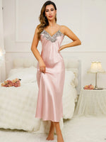 Women's Summer Dresses V Neck With Lace Trim Long Breathable Elegant Dress Women's Clothing For Home And Parties