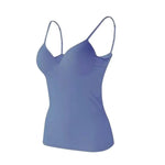 Padded Bra Top Spaghetti Strap V-Neck Sleeveless Quick Drying Slim Fit Sexy Padded Bra Top Bottoming Underwear for Women