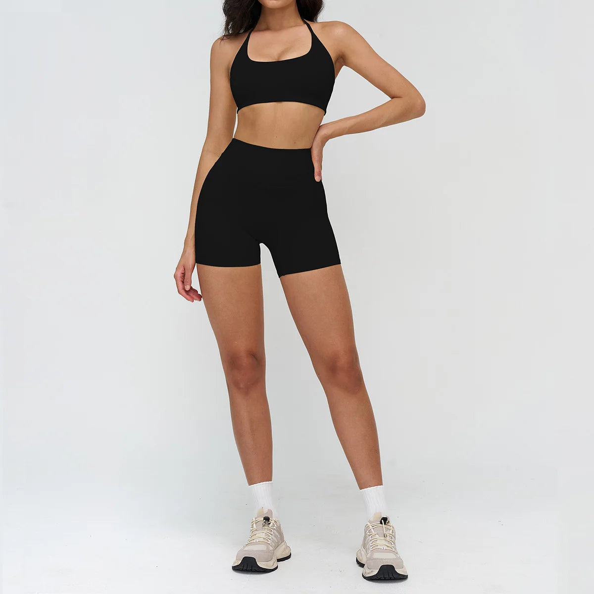 2 Pieces Sportswear Women Yoga Set Gym Clothes Fitness Set Outfit Outdoor Long-Sleeved Shirt Tracksuits Sports Bra Gym Leggings