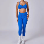 New Yoga Set Women Tracksuit Workout Legging Athletic Suit Gym Push Up Legging Fitness Bra Sports Wear Active Wear