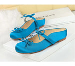BIGTREE Satin Bow With One Strap With Shallow Mouth Half-Tugging Women's Hollow Inner Heightened Round-Head Sandals Comfortable